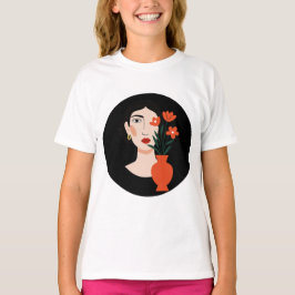 Portret van een vrouw t-shirt