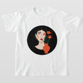 Portret van een vrouw t-shirt