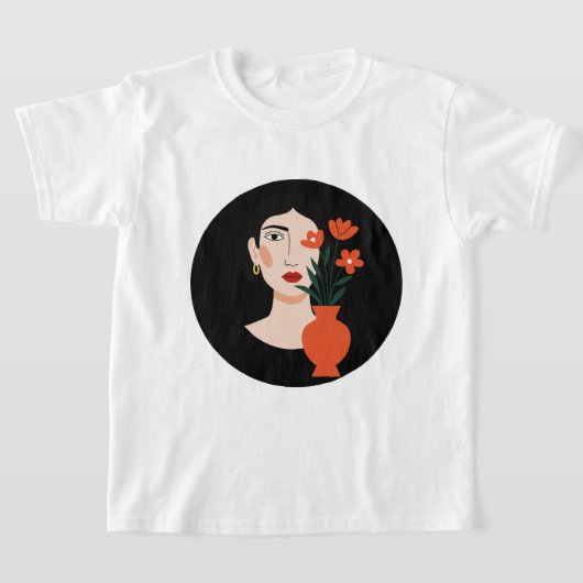 Portret van een vrouw t-shirt (Laagn)