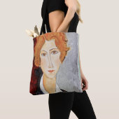 Portret van een vrouw tote bag (Dichtbij)