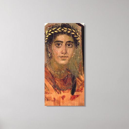Portret van een vrouw uit Fayum, Romano-Egyptenaar Canvas Afdruk (Voorkant)