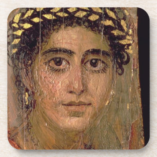 Portret van een vrouw uit Fayum, Romano-Egyptenaar Drankjes Onderzetter