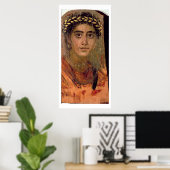 Portret van een vrouw uit Fayum, Romano-Egyptenaar Poster (Thuiskantoor)