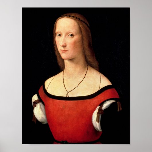 Portret van een vrouw van 1500 poster (Voorkant)