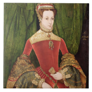 Portret van een vrouw van 16 jaar oud, eerder geï tegeltje