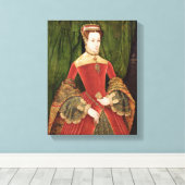 Portret van een vrouw van 16 jaar oud, eerder geïd canvas afdruk (Insitu (Houten vloer))