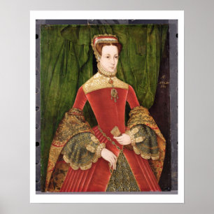 Portret van een vrouw van 16 jaar oud, eerder geïd poster