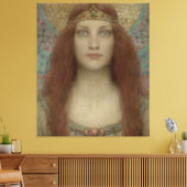 Portret van een vrouw van Charles Allan Winter Canvas Afdruk (Insitu (Woonkamer))