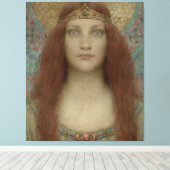 Portret van een vrouw van Charles Allan Winter Canvas Afdruk (Insitu (Houten vloer))