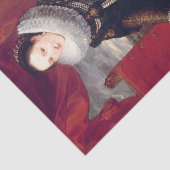 Portret van een vrouw van Cornelis de Vos Tissuepapier (Detail)