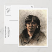 Portret van een vrouw, Van Gogh Fine Art Painting Briefkaart (Voorkant / Achterkant)