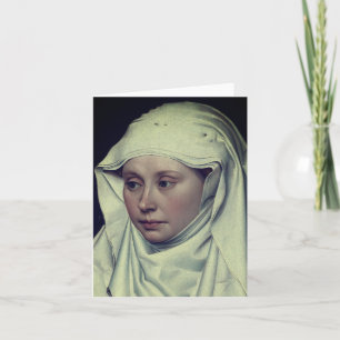 Portret van een vrouw - van Robert Campin (c. 1435 Notitiekaartje