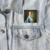 Portret van een vrouw vierkante button 5,1 cm (In situ)