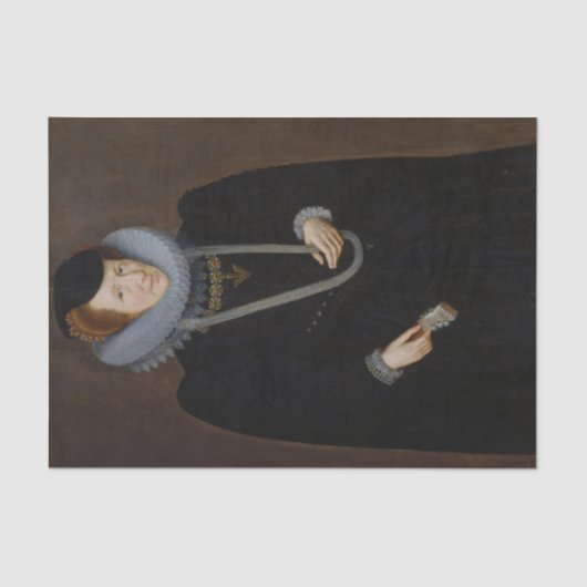 Portret van een vrouw, waarschijnlijk Maria van Sc Tissuepapier (Voorkant)