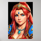 Portret van een vrouwelijke menselijke elf hybride poster (Voorkant)