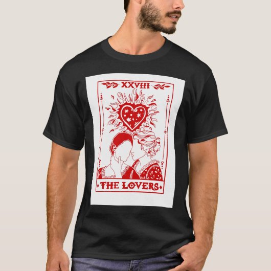 Portret van een vuurdame - Tarot Kaart Design Cl T-shirt (Voorkant)