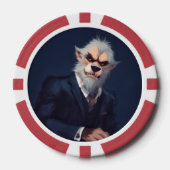 Portret van een weerwolf in een pak poker chips (Voorkant)