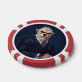 Portret van een weerwolf in een pak poker chips (Enkel)