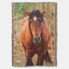 Portret van een Wild Mustang Deken