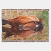 Portret van een Wild Mustang Deken (Voorkant)