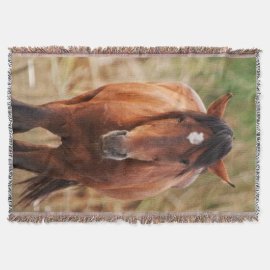 Portret van een Wild Mustang Deken (Voorkant)