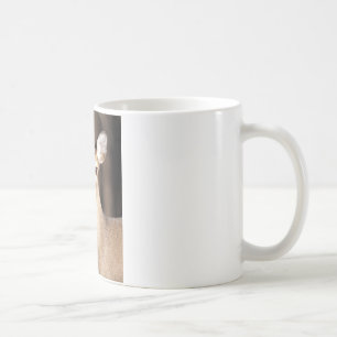 Portret van een witstaarthert doe in het wild koffiemok