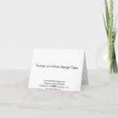 Portret van een Witte Tijger van Bengalen Kaart (Achterkant)