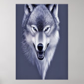 Portret van een wolf | AI Art Poster (Voorkant)