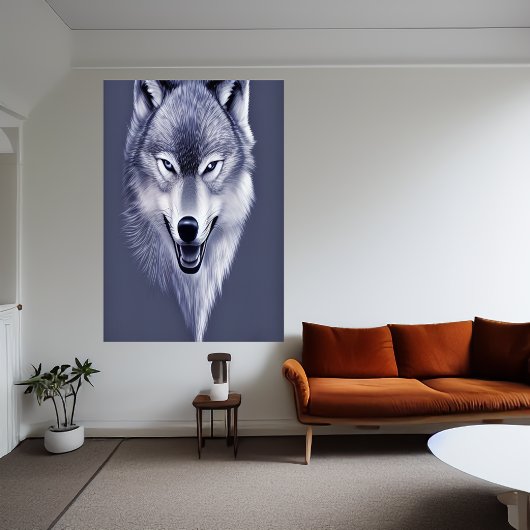 Portret van een wolf | AI Art Poster