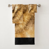 Portret van een Wolf Bath Towel-set Bad Handdoek (Insitu)