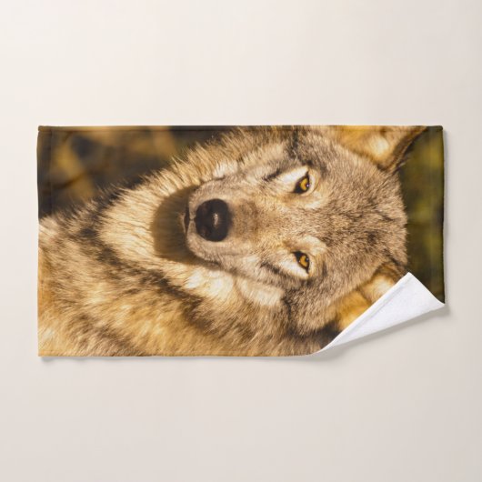 Portret van een Wolf Bath Towel-set Bad Handdoek (Handdoek)