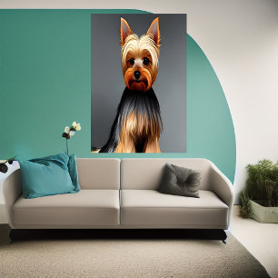 Portret van een Yorkshire Terrier   AI Art Poster