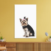 Portret van een Yorkshire Terrier-hond Canvas Afdruk (Insitu (Woonkamer))