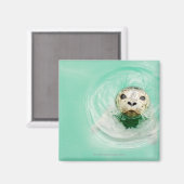 Portret van een zegel in water magneet (Voorkant / Achterkant)