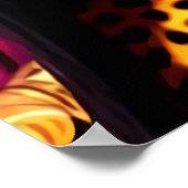 portret van een Zoomorf meisje cheetah | AI Art. Poster (Hoek)