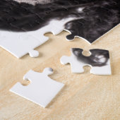 Portret van een zwarte poedel legpuzzel (Zijkant)