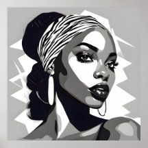 Portret van een zwarte vrouw