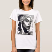 Portret van een zwarte vrouw t-shirt (Voorkant)