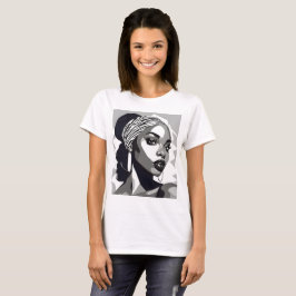 Portret van een zwarte vrouw t-shirt