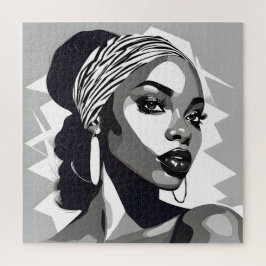 Portret van een zwarte vrouwen legpuzzel