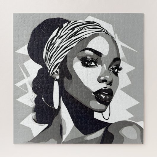 Portret van een zwarte vrouwen legpuzzel (Verticaal)