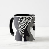 Portret van een zwarte vrouwen mok (Voorkant links)