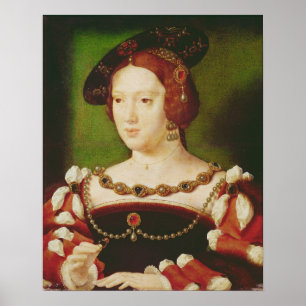 Portret van Eleanor van Hapsbourg Poster