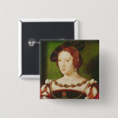 Portret van Eleanor van Hapsbourg Vierkante Button 5,1 Cm (Voorkant /achterkant)