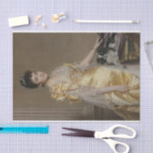 Portret van Elegant Woman met Papillon Spaniel Tissuepapier (Craft)