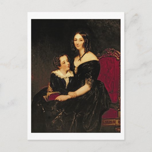 Portret van Eliza Boardman en haar zoon Robert 18 Briefkaart (Voorkant)