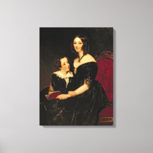 Portret van Eliza Boardman en haar zoon Robert 18 Canvas Afdruk