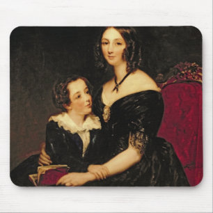 Portret van Eliza Boardman en haar zoon Robert 18 Muismat