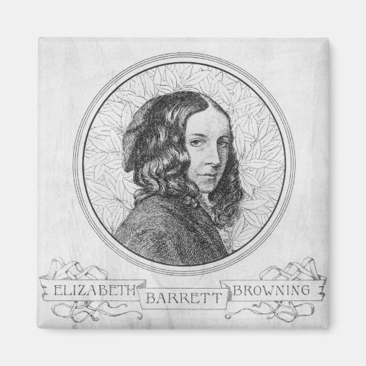 Portret van Elizabeth Barrett Browning Magneet (Voorkant)