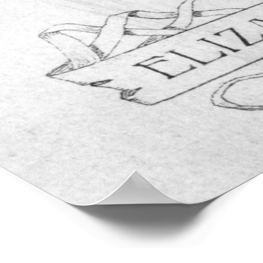 Portret van Elizabeth Barrett Browning Poster (Hoek)